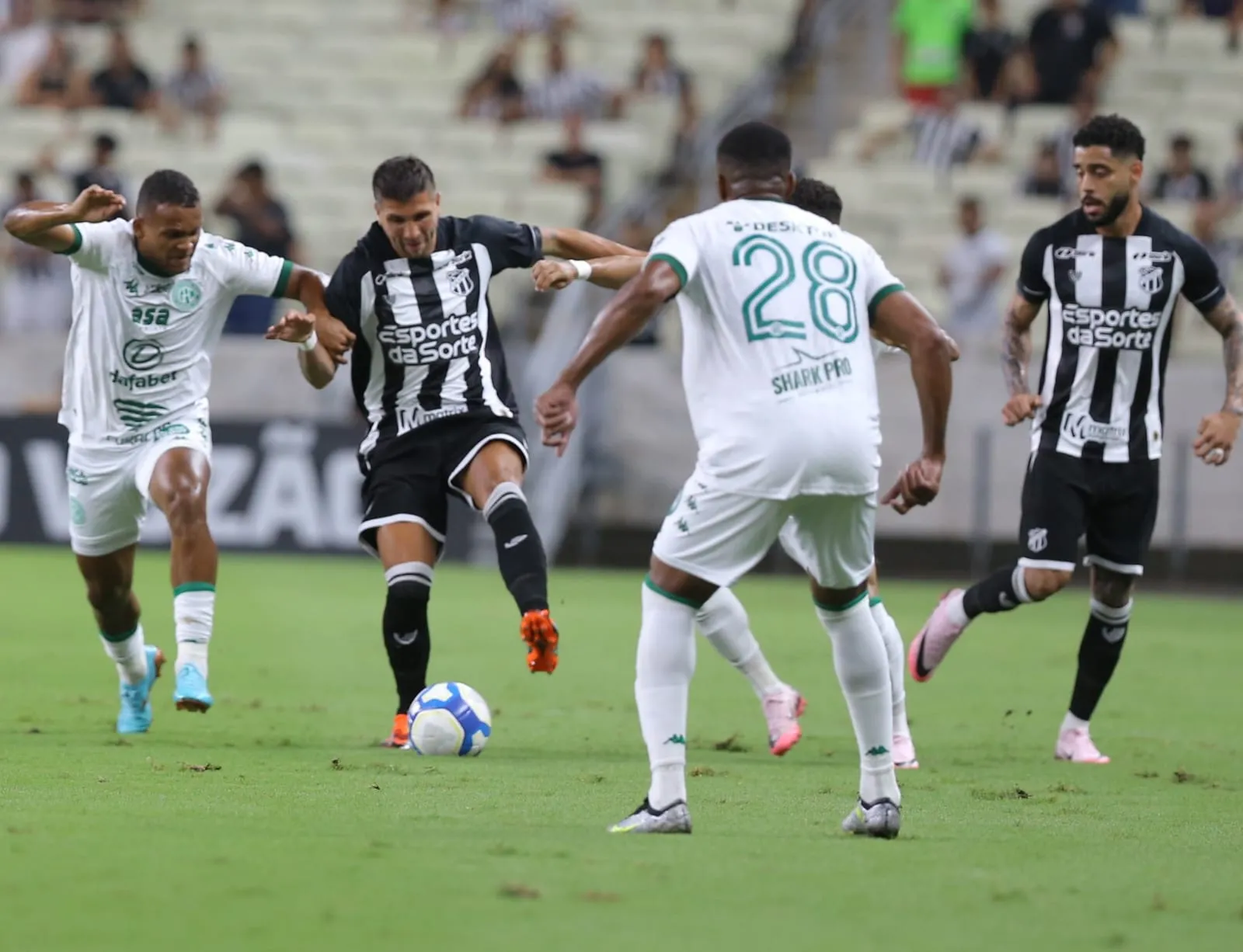 Pelo primeiro turno, o Ceará venceu o Guarani por 3 a 1, na Arena Castelão