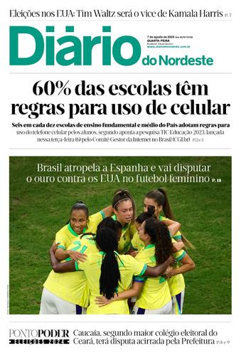 Capa da Edição do dia do jornal Diário do Nordeste