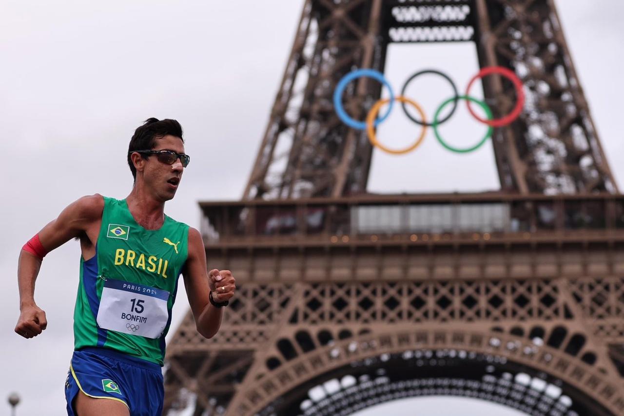 Caio Bonfim em ação na olimpíada