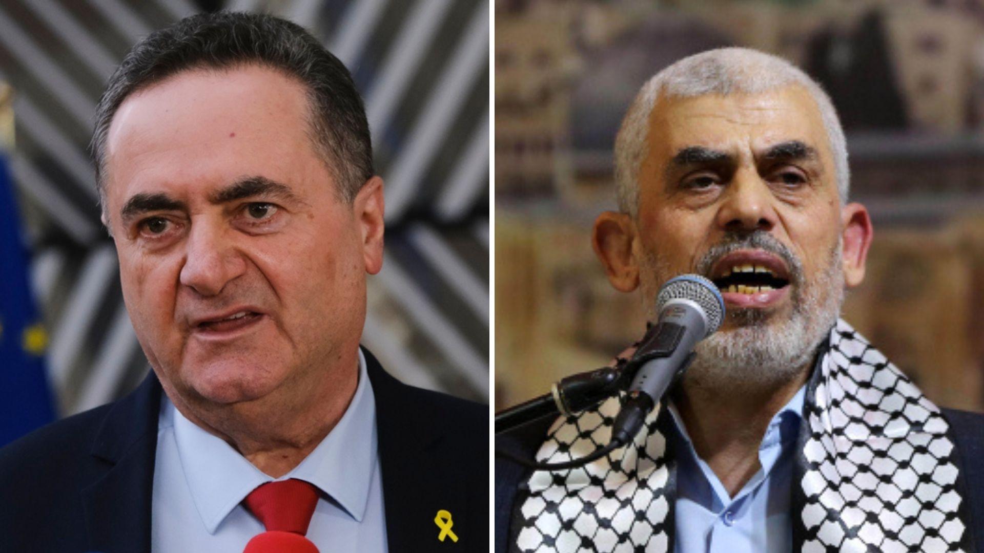 Israel Katz e Yahya Sinwar