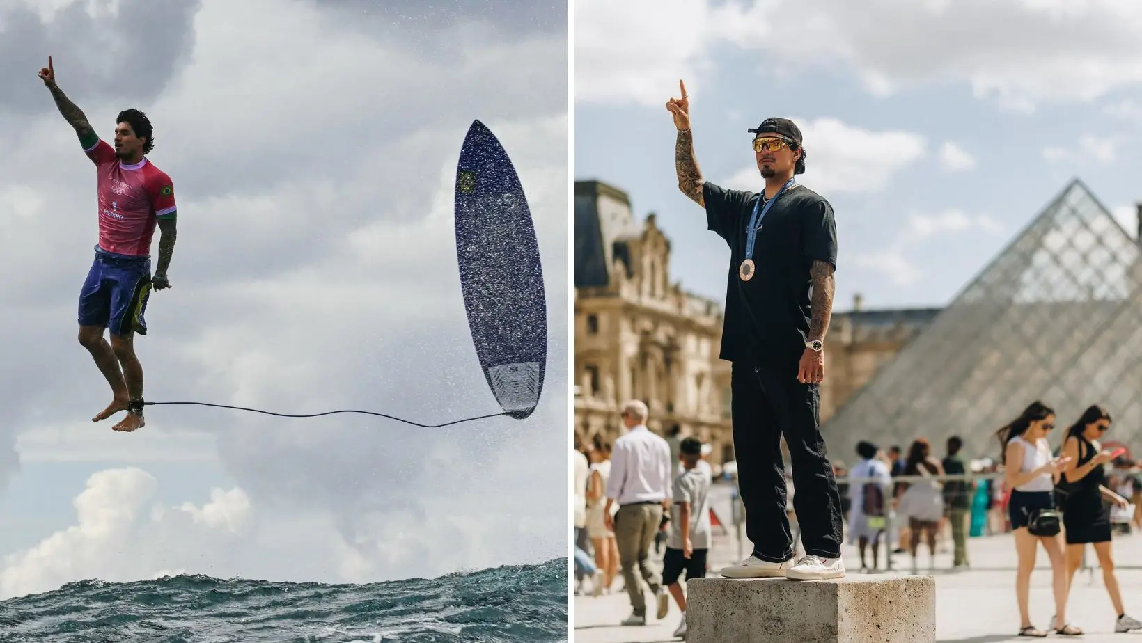 Montagem de Gabriel Medina