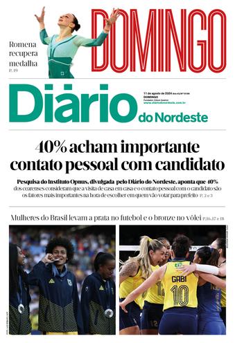 Capa da Edição do dia do jornal Diário do Nordeste