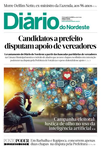 Capa da Edição do dia do jornal Diário do Nordeste