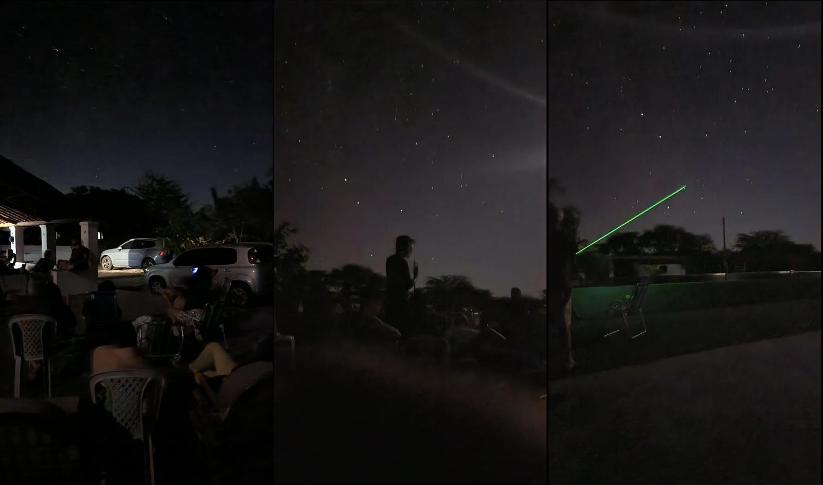 Imagem de pessoas em Tour astronômico em Quixeramobim numa Fazenda à noite