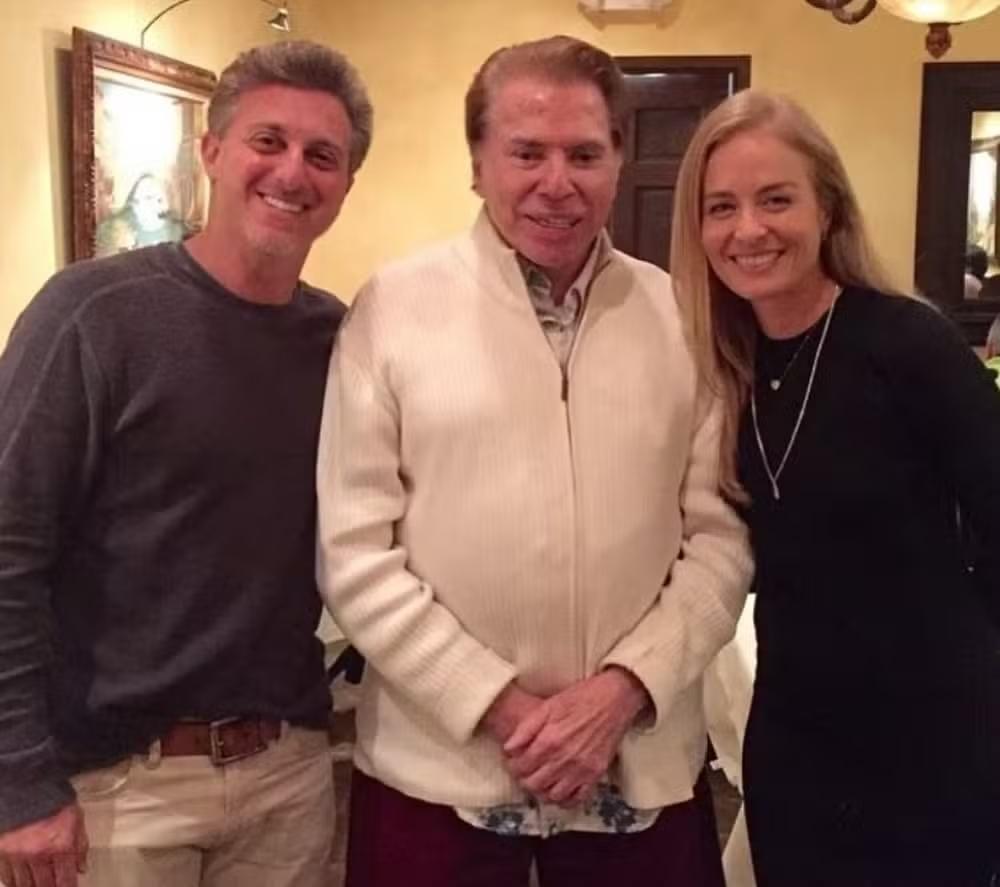 Luciano Huck, Silvio Santos e Angélica