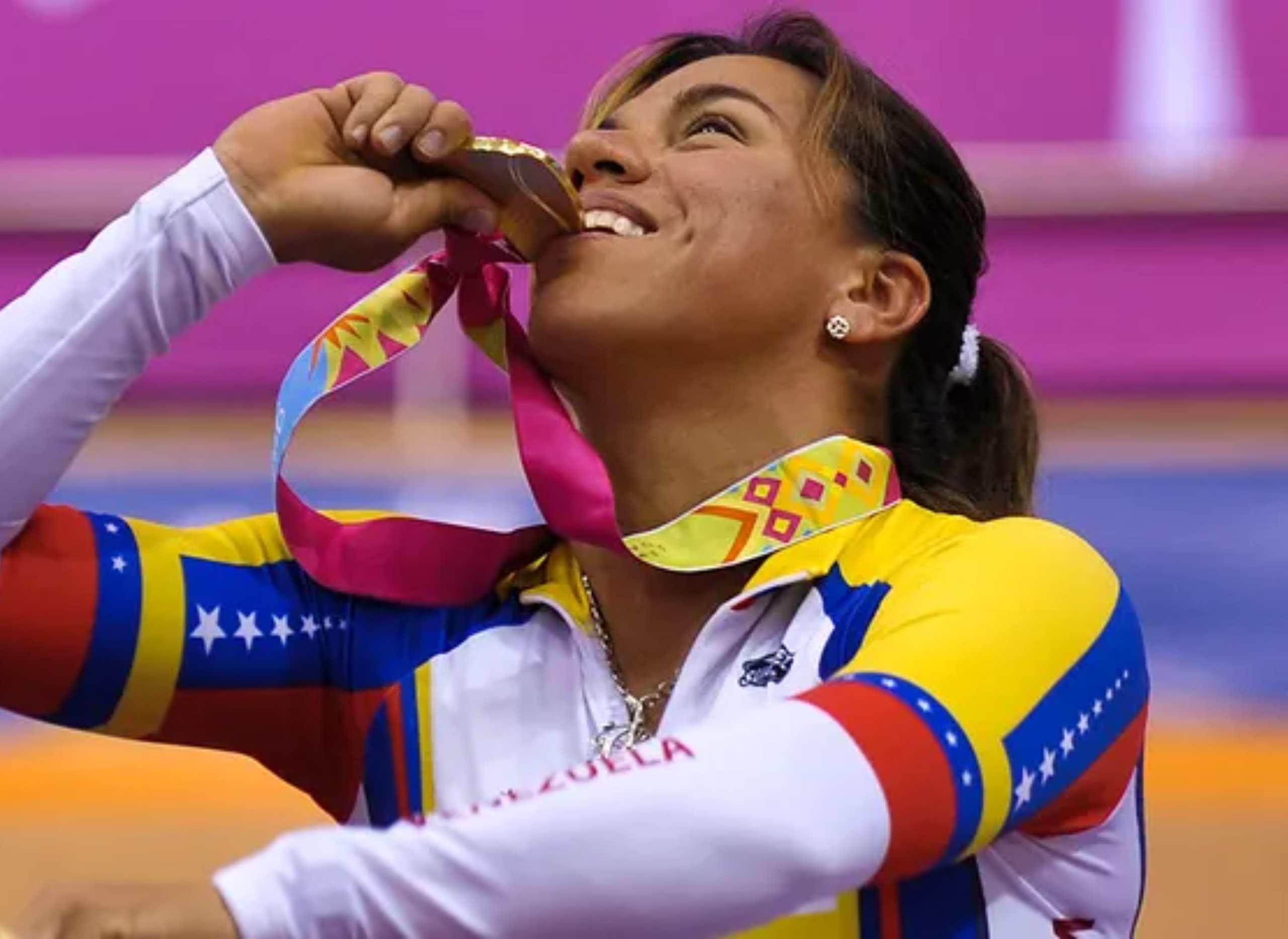 Foto de Daniela Larreal, atleta olímpica de ciclismo da Venezuela