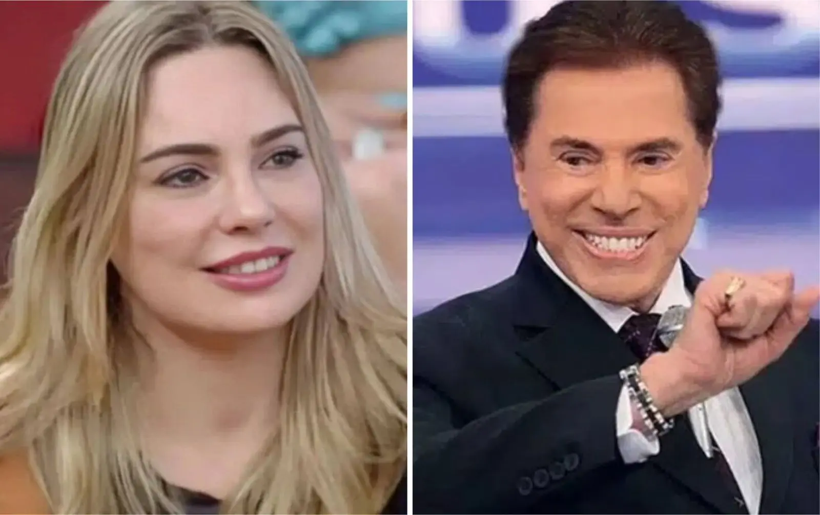 Montagem de fotos mostra Rachel à esquerda e Silvio à direita