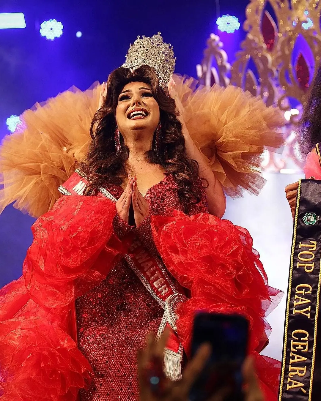 Letícia Andrade, durante coroação do Top Gay 2024