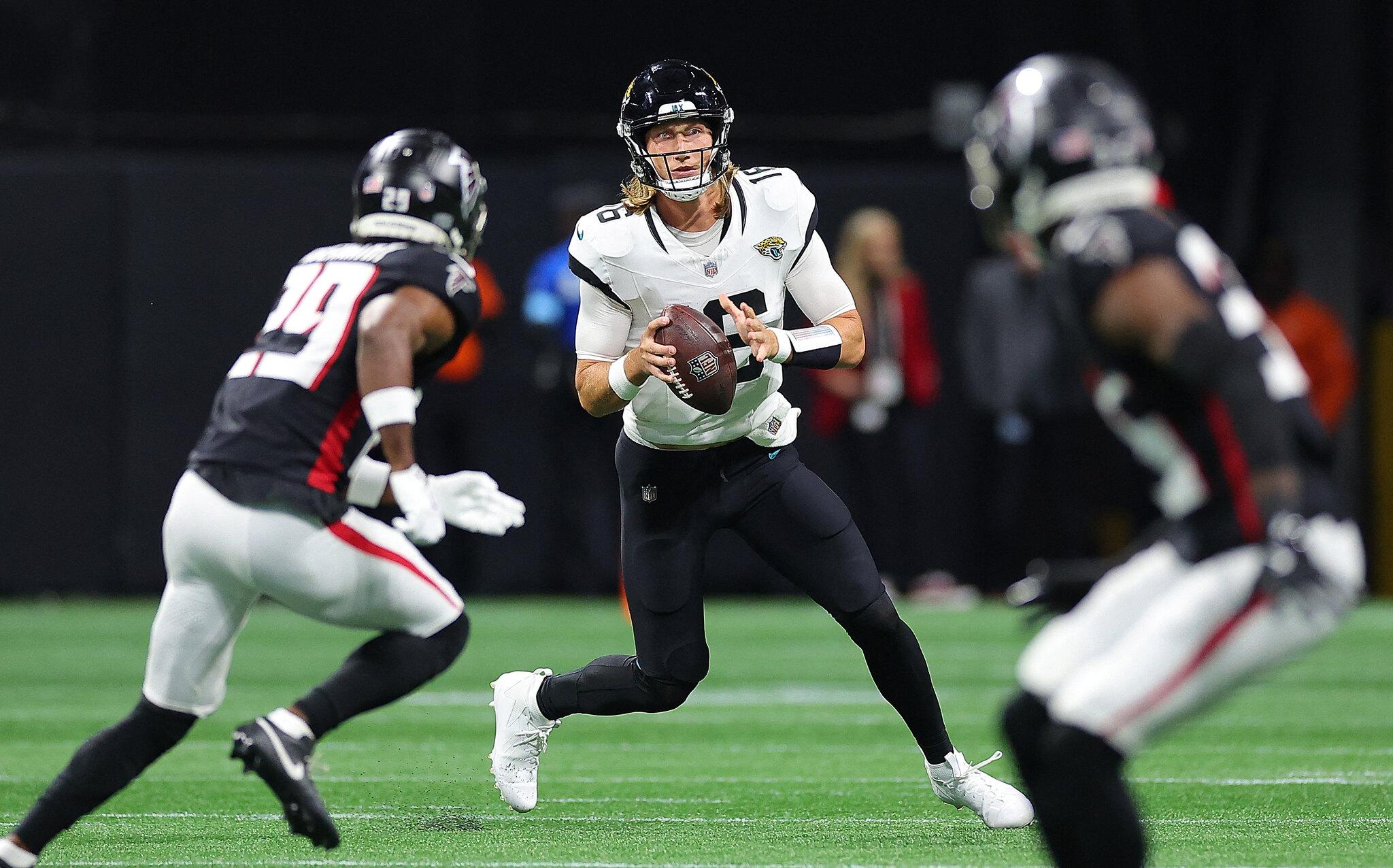 Foto de Trevor Lawrence, jogador do Jacksonville Jaguars