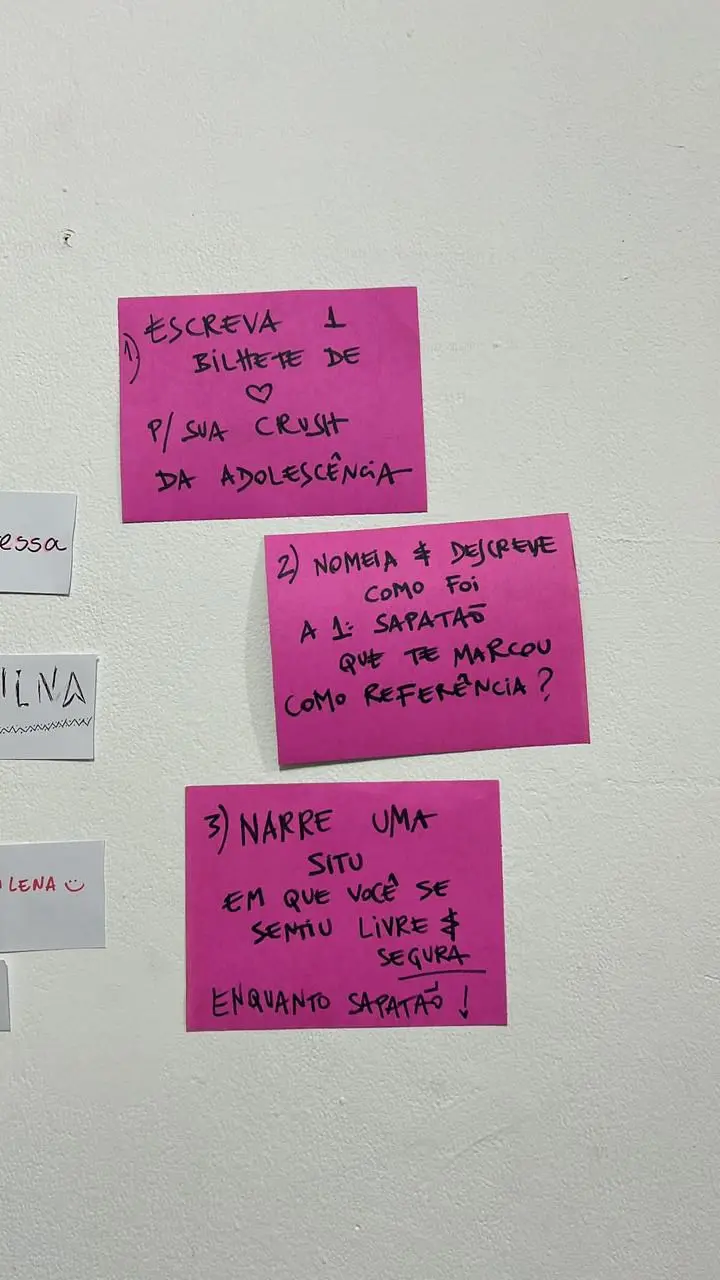 Provocações da primeira oficina de escrita do Sapato Largo