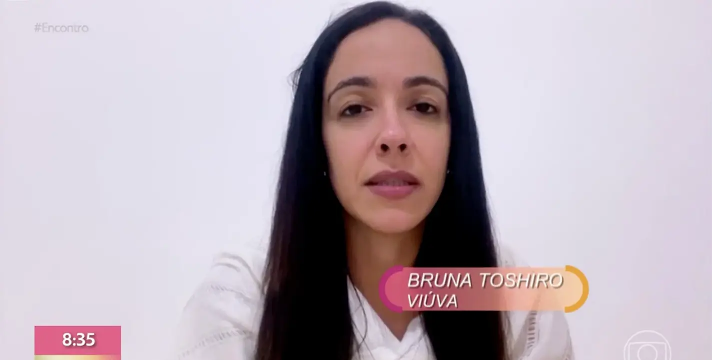 Bruna é viúva de Fábio Toshiro