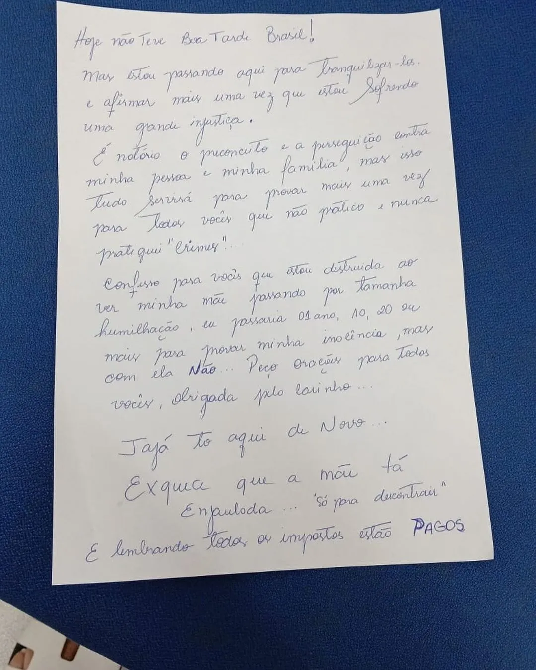 Deolane escreveu uma carta aberta e compartilhou nas redes sociais