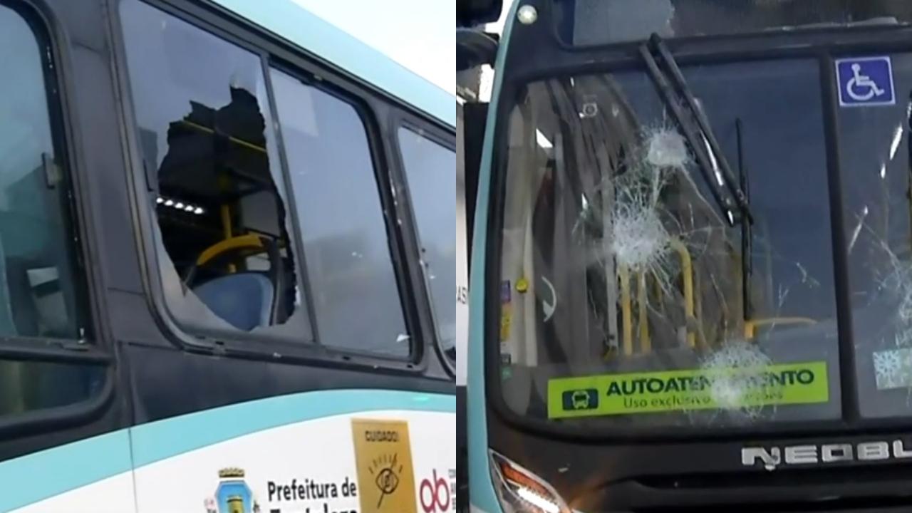 Janelas foram quebradas com pedras em ataque