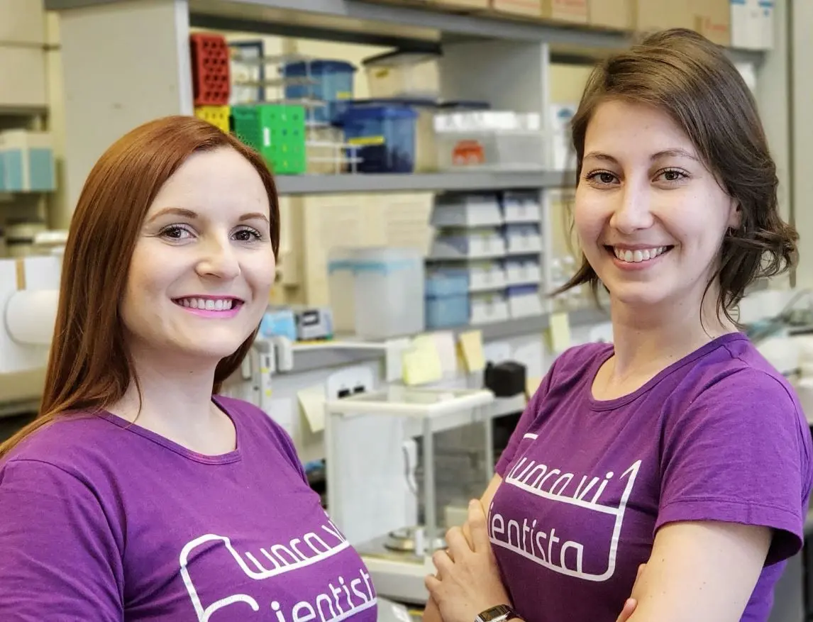 cientistas Ana Bonassa e Laura Marise, responsáveis pelo portal “Nunca Vi 1 Cientista”