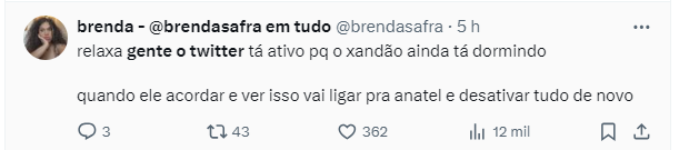 Comentário sobre o retorno do X