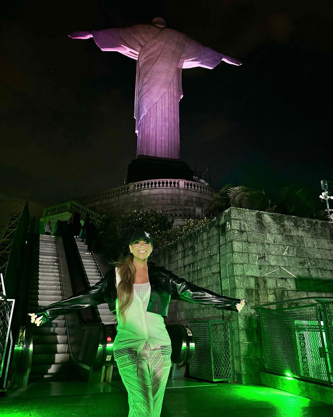 Mariah Carey visitou o Cristo Redentor antes do Rock in Rio