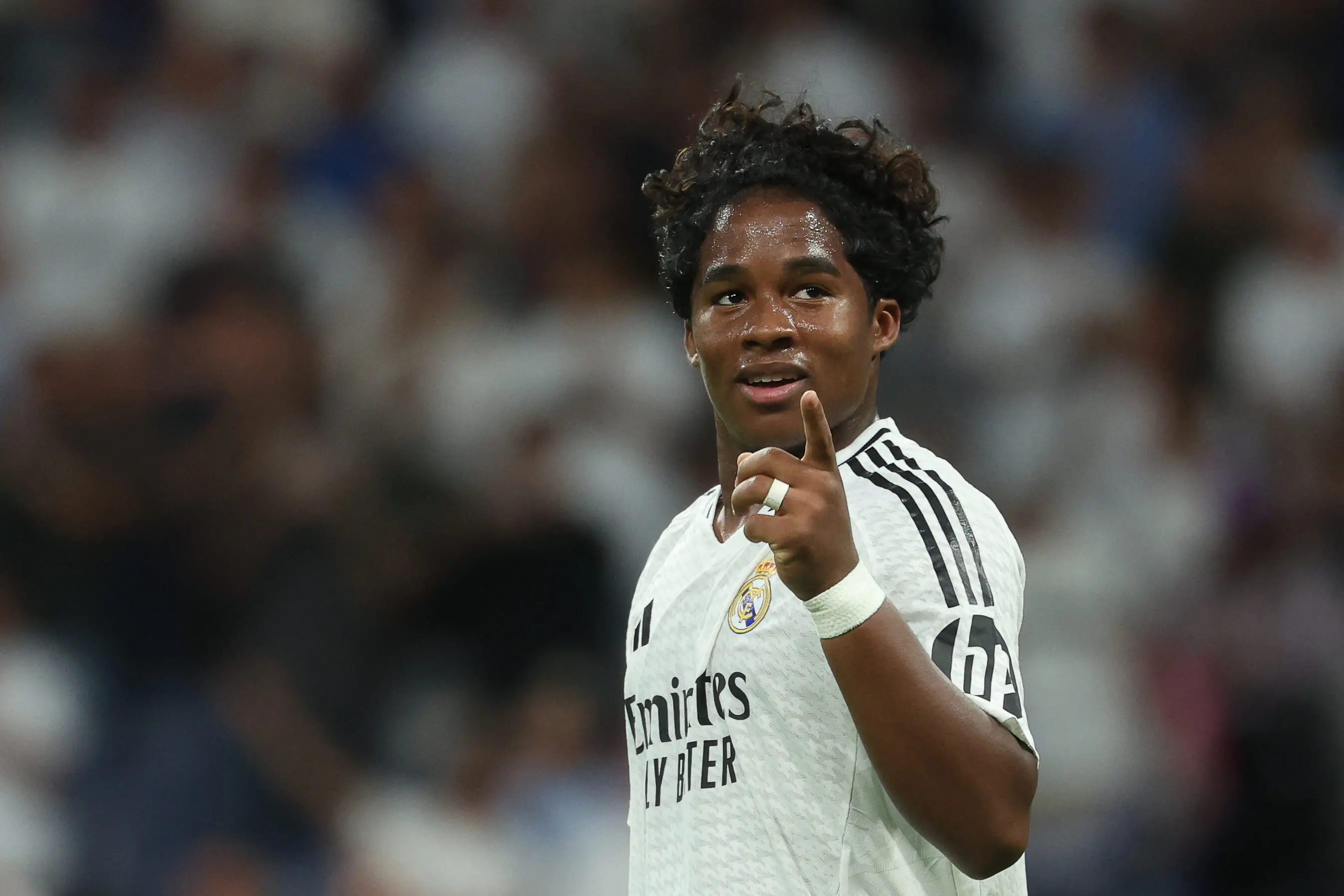 Imagem do atacante brasileiro Endrick