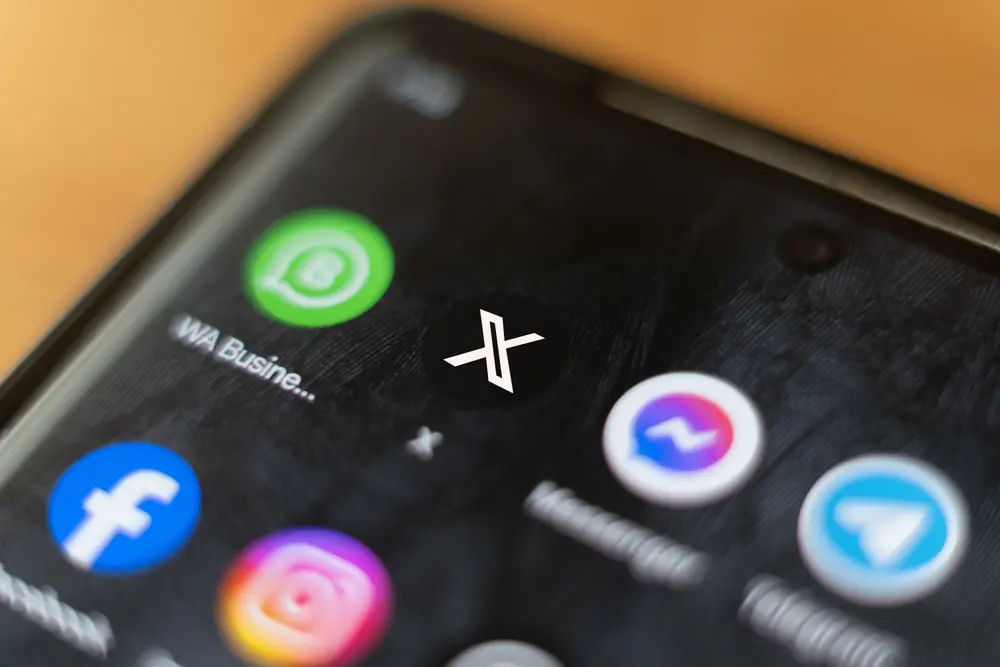 Aplicativo do X no celular