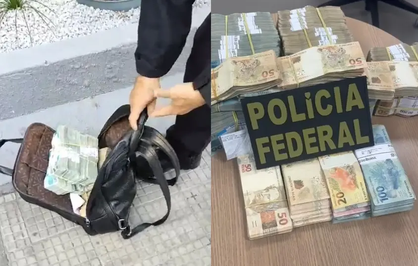 Dinheiro apreendido pela PF