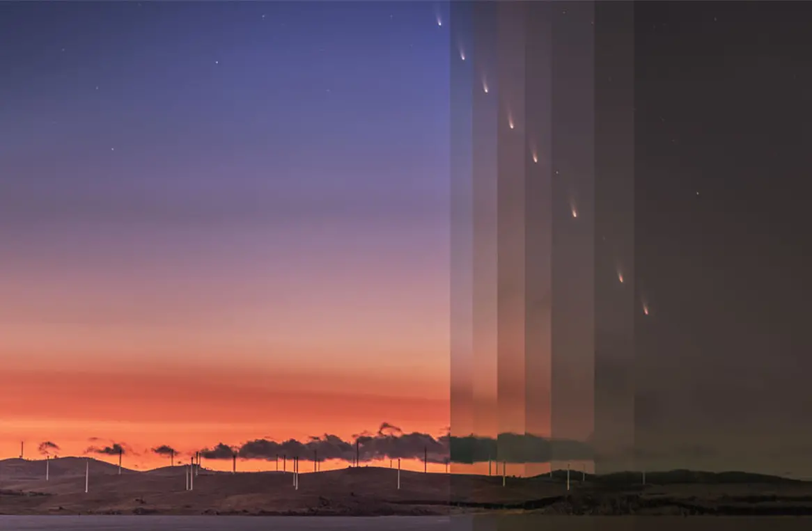 Imagem do Cometa do Século, C/2023 A-3 (Tsuchinshan-ATLAS)