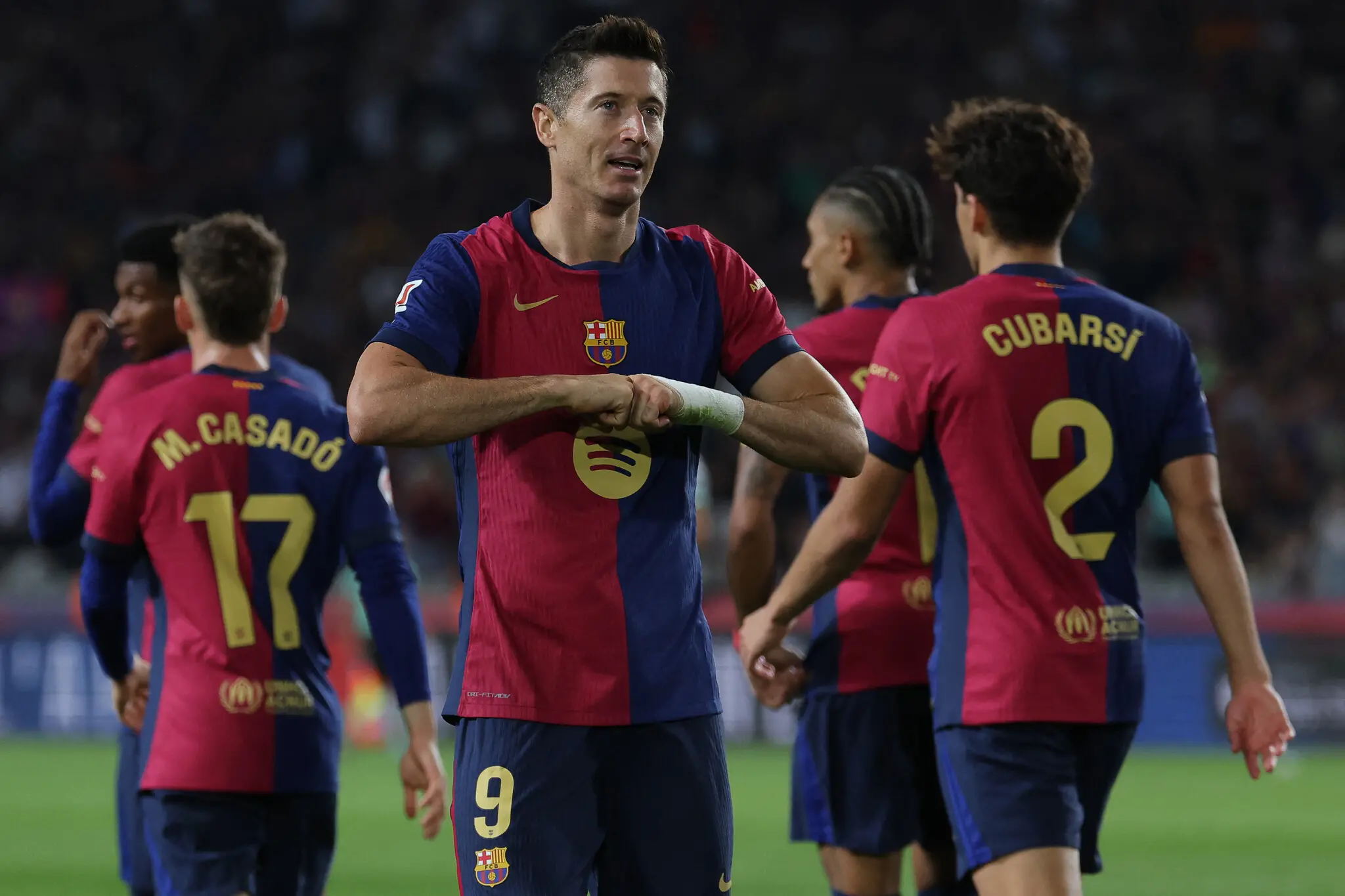 Imagem dos jogadores do Barcelona