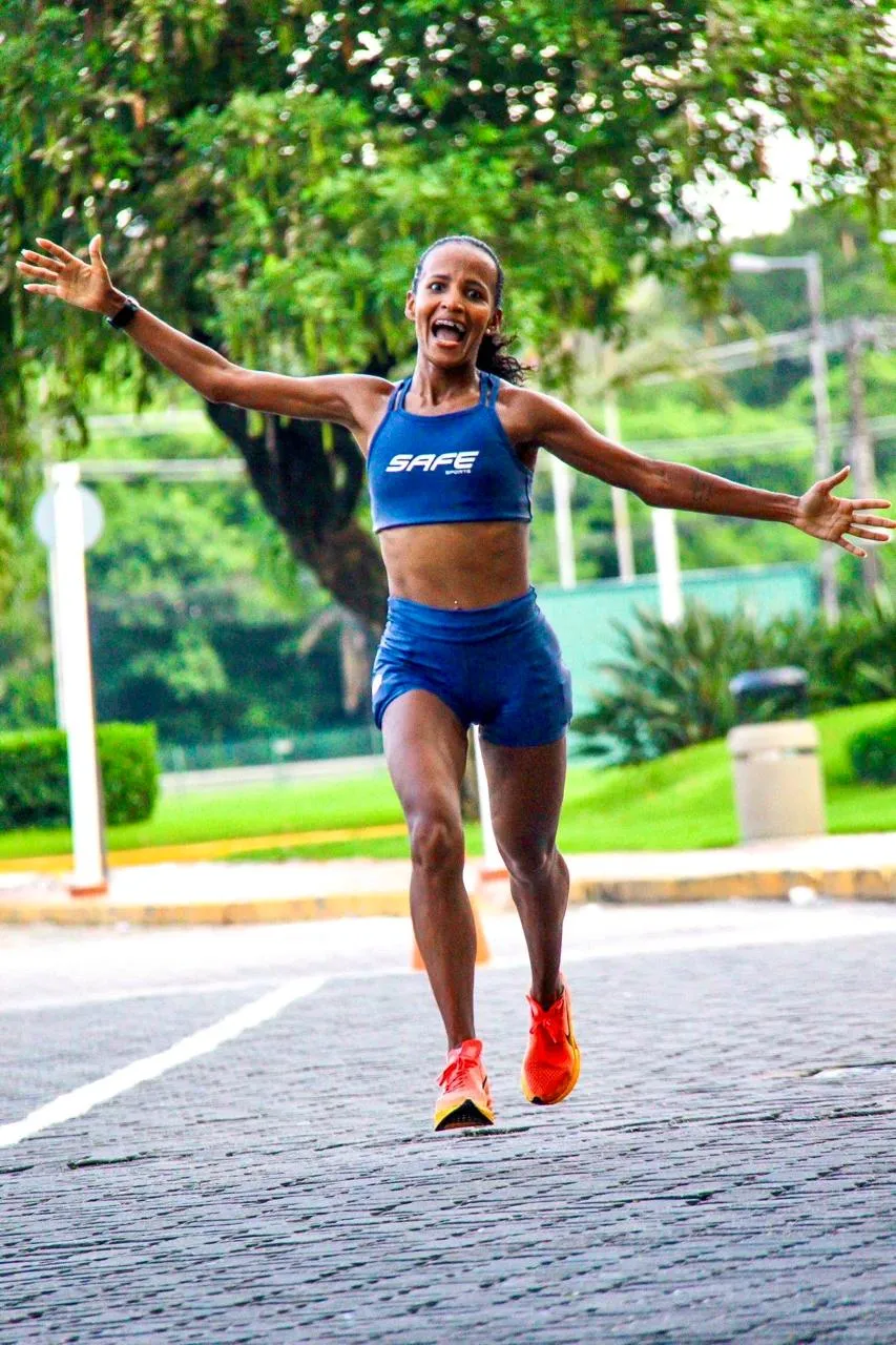 A atleta dedicou a vitória aos pais e aos patrocinadores