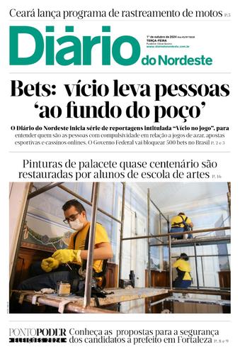 Capa da Edição do dia do jornal Diário do Nordeste