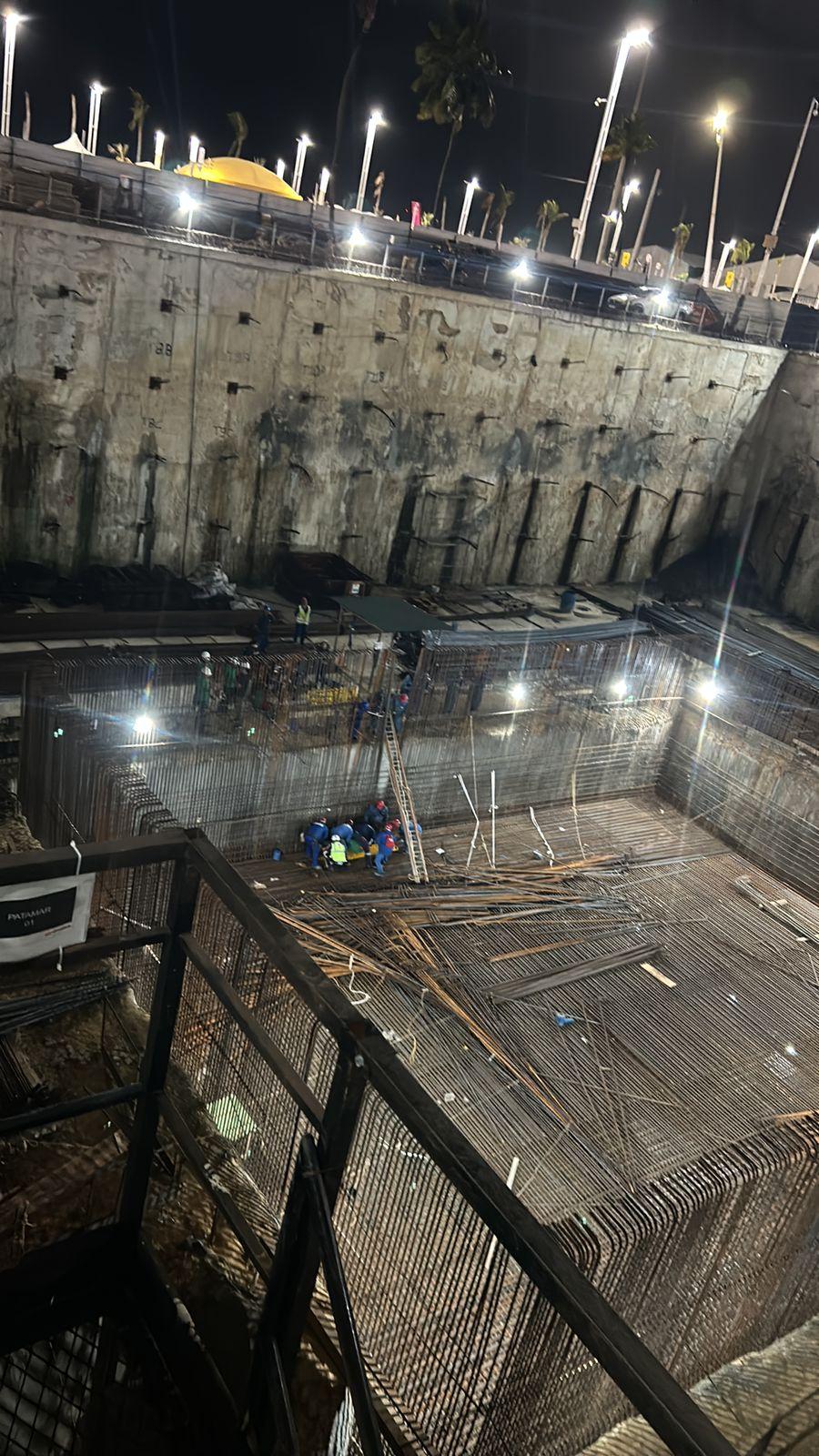 foto de acidente em obra do Ivens Monumental