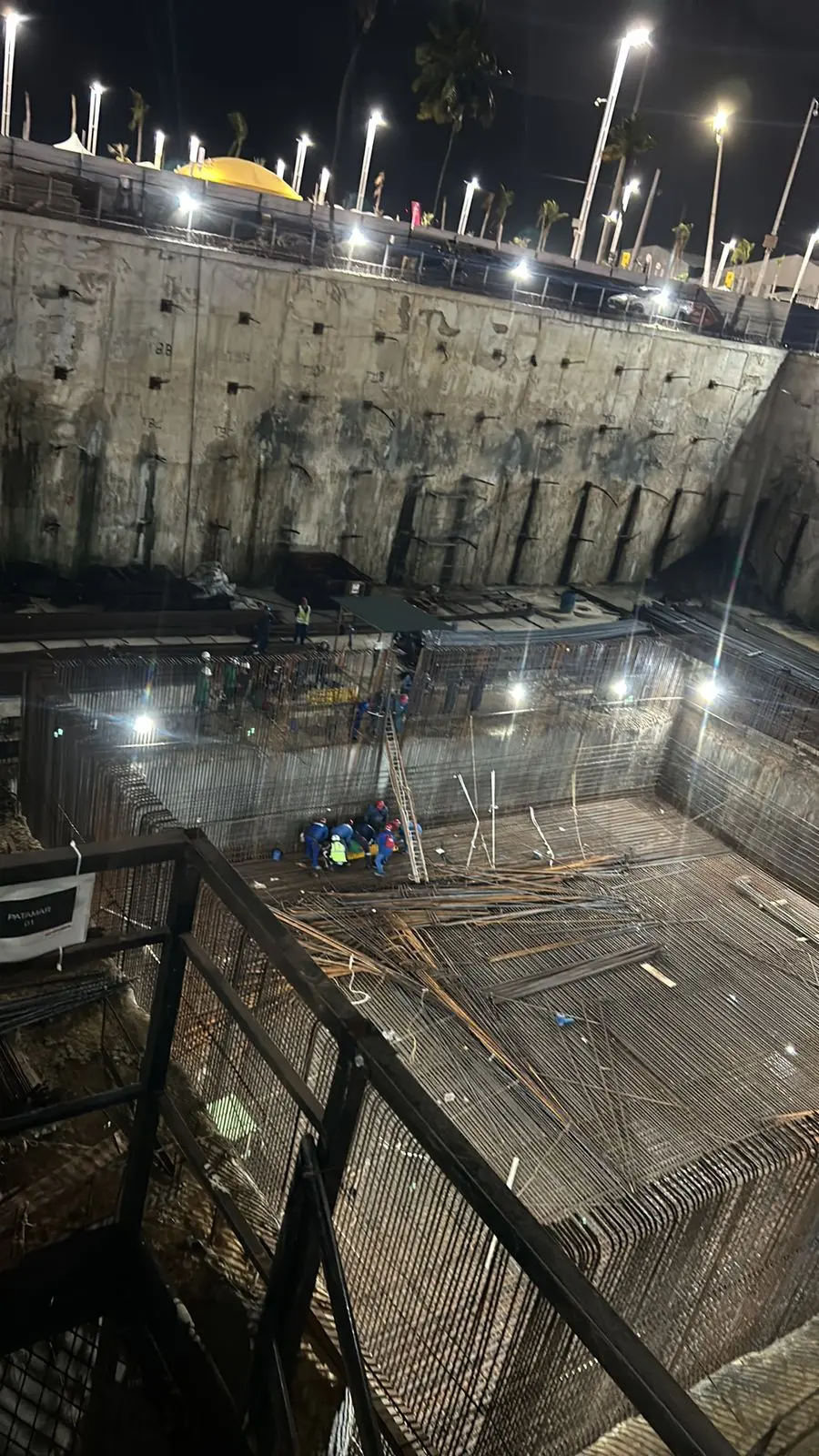 foto de acidente em obra do Ivens Monumental