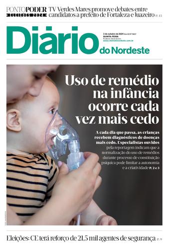 Capa da Edição do dia do jornal Diário do Nordeste