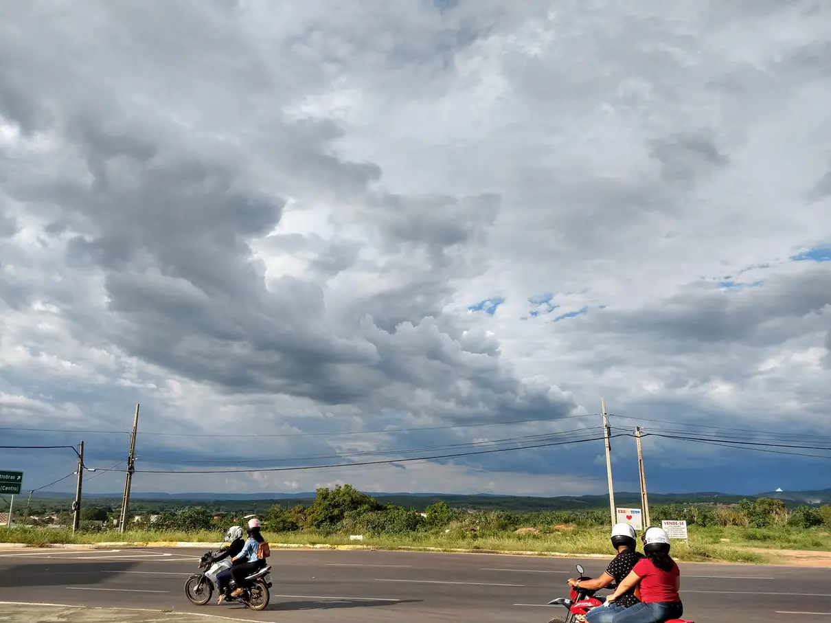 Céu nublado na região do Cariri