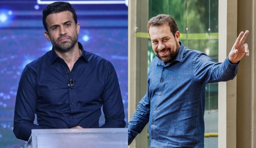 montagem de fotos de pablo marçal e guilherme boulos