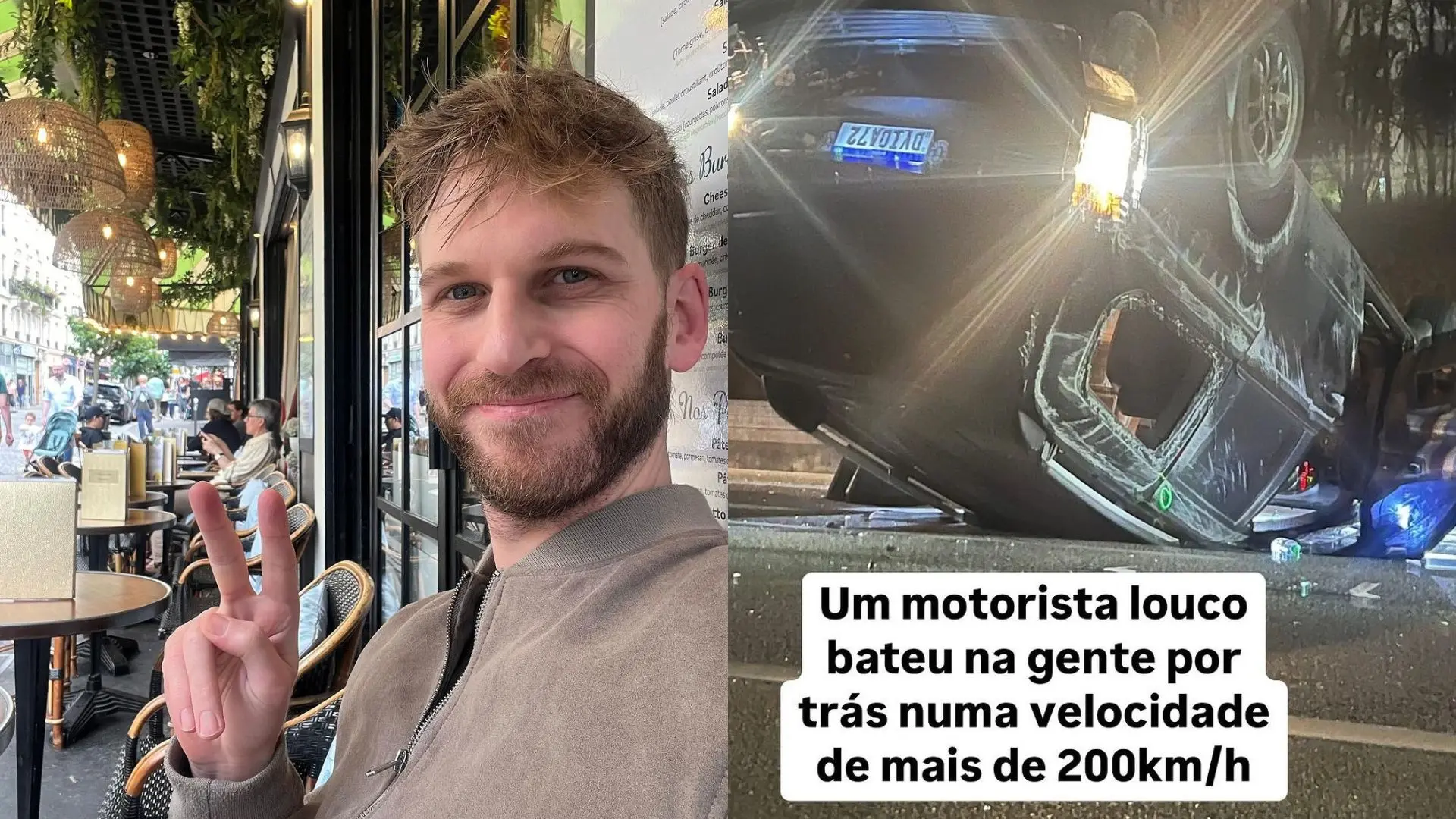 Humorista francês Paul Cabannes sofre acidente de carro em SP: ‘Passamos perto do fim’