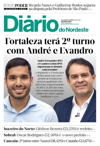 Capa da Edição do dia do jornal Diário do Nordeste