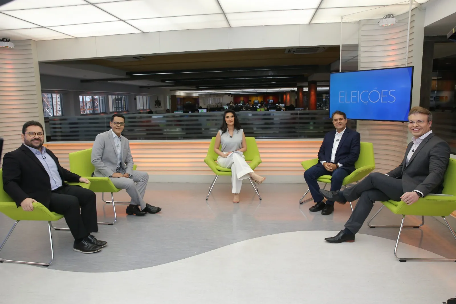 Evandro Leitão foi entrevistado pelos jornalistas Marcela de Lima, Leal Mota Filho, William Santos e Inácio Aguiar