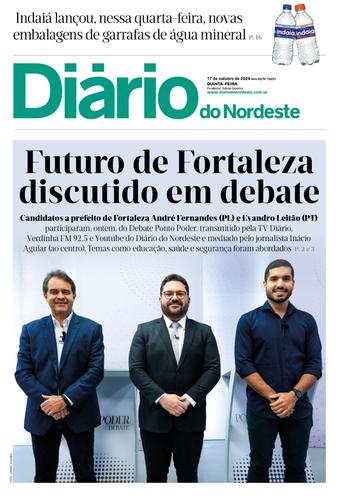 Capa da Edição do dia do jornal Diário do Nordeste