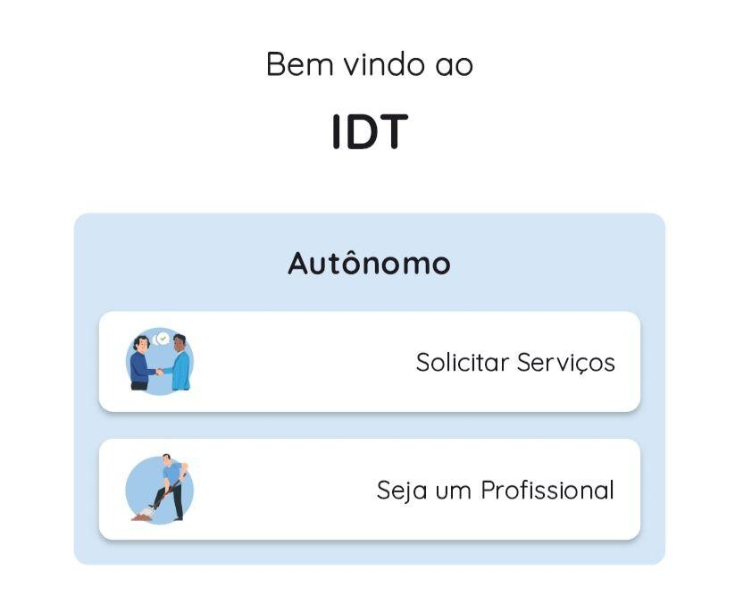 Primeira tela do app