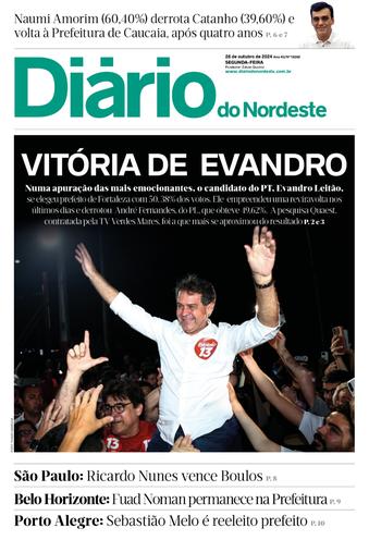 Capa da Edição do dia do jornal Diário do Nordeste