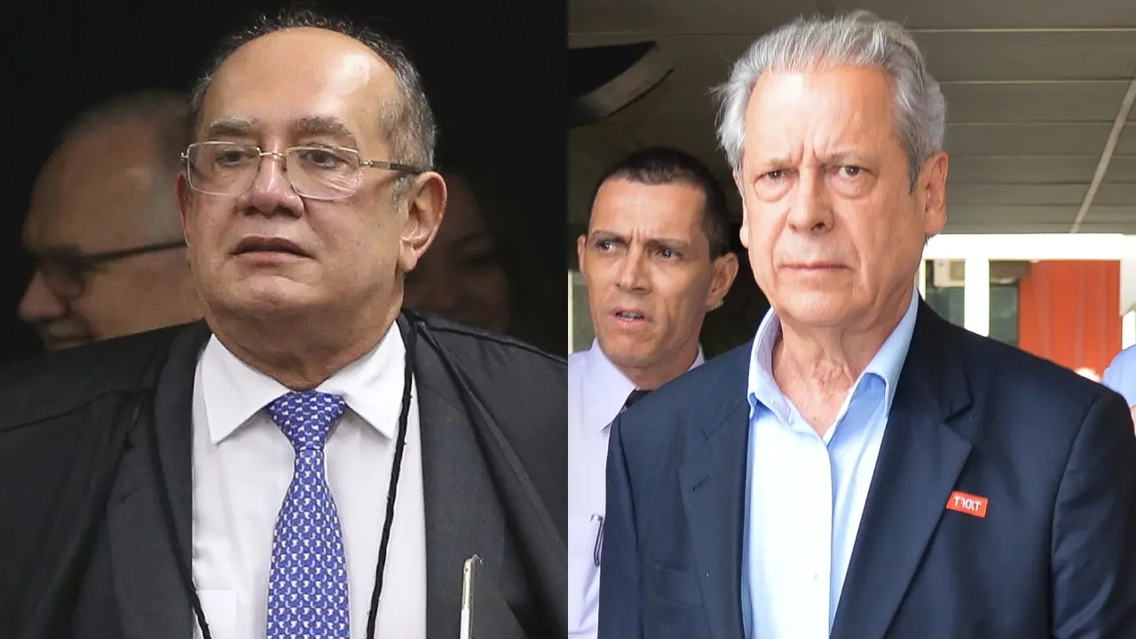 Ministro Gilmar Mendes, do Supremo Tribunal Federal (STF) e o ex-ministro José Dirceu