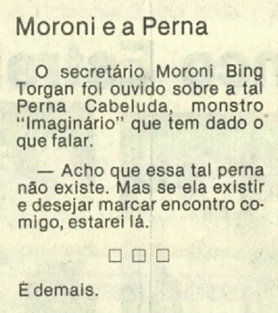 Coluna de Neno Cavalcante, em agosto de 1989