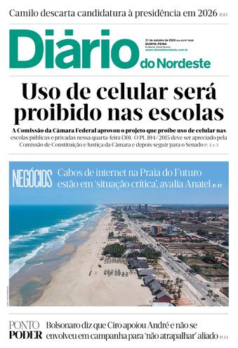 Capa da Edição do dia do jornal Diário do Nordeste