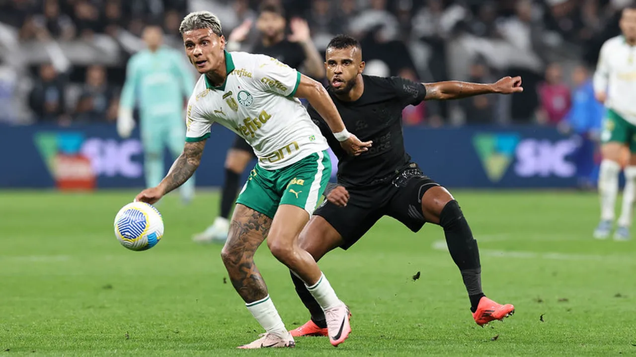 O Palmeiras fez uma partida abaixo na Arena do Corinthians e saiu derrotado