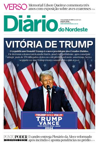 Capa da Edição do dia do jornal Diário do Nordeste