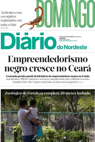 Capa da Edição do dia do jornal Diário do Nordeste