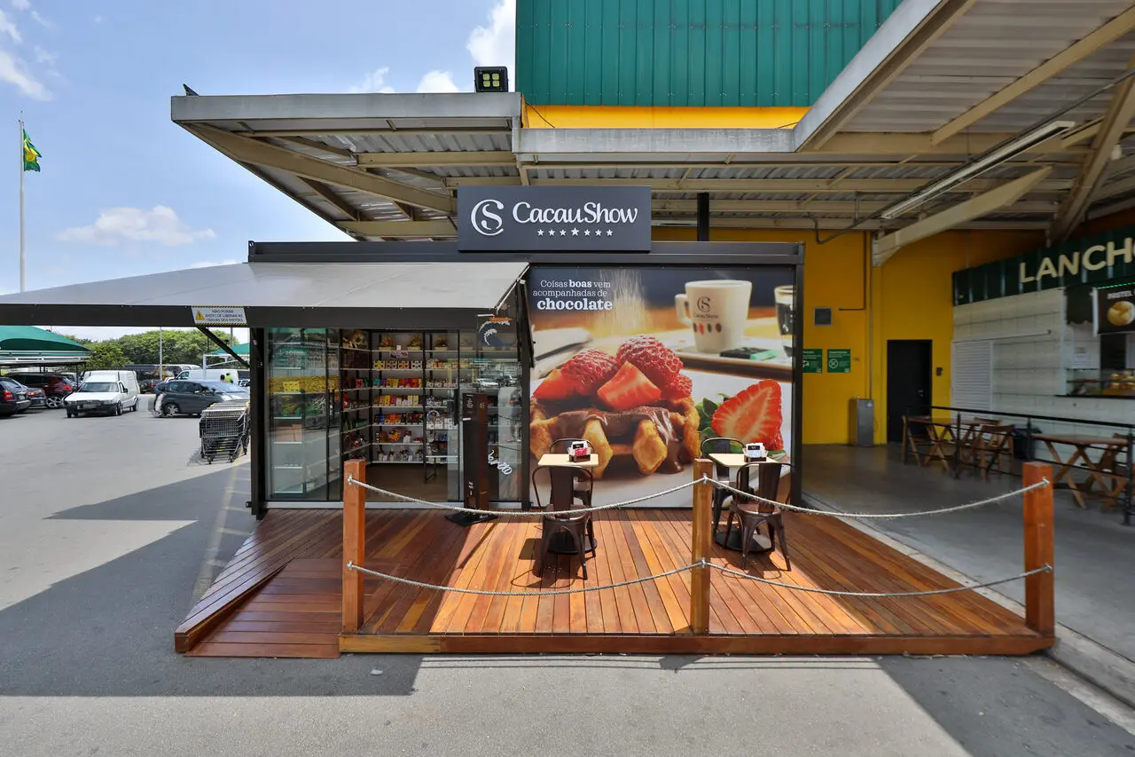 foto de loja container da Cacau Show