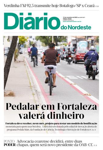 Capa da Edição do dia do jornal Diário do Nordeste