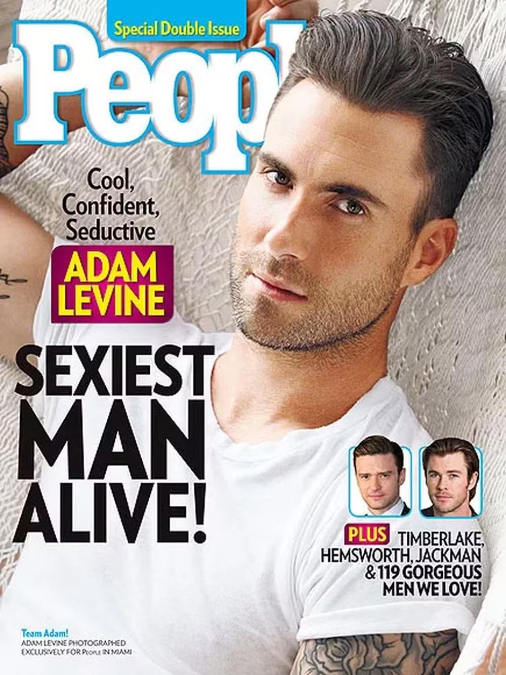 Capa da People com homem mais sexy de mundo em 2013: Adam Levine