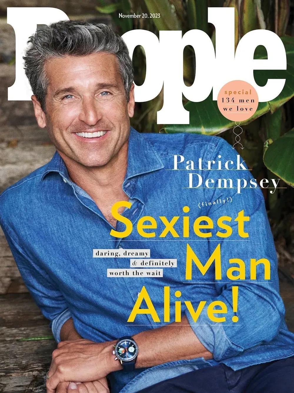 Capa da People com homem mais sexy de mundo em 2023: Patrick Dempsey