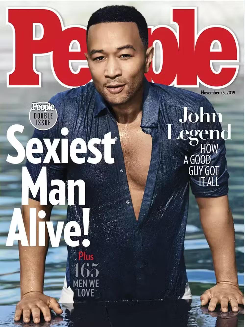 Capa da People com homem mais sexy de mundo em 2019: John Legend