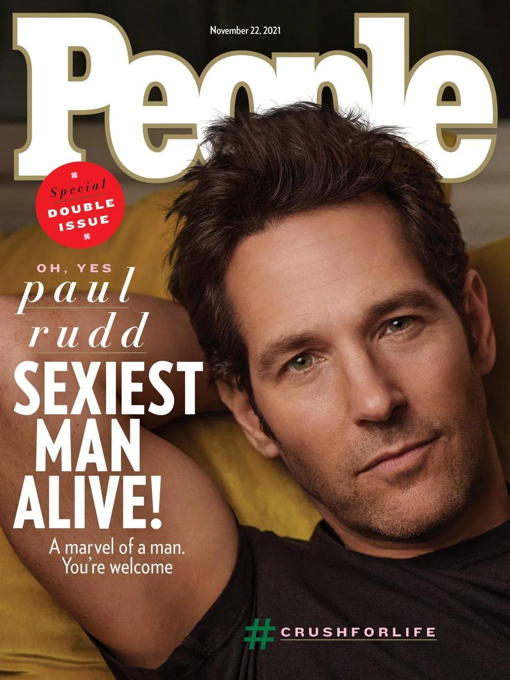 Capa da People com homem mais sexy de mundo em 2021: Paul Rudd